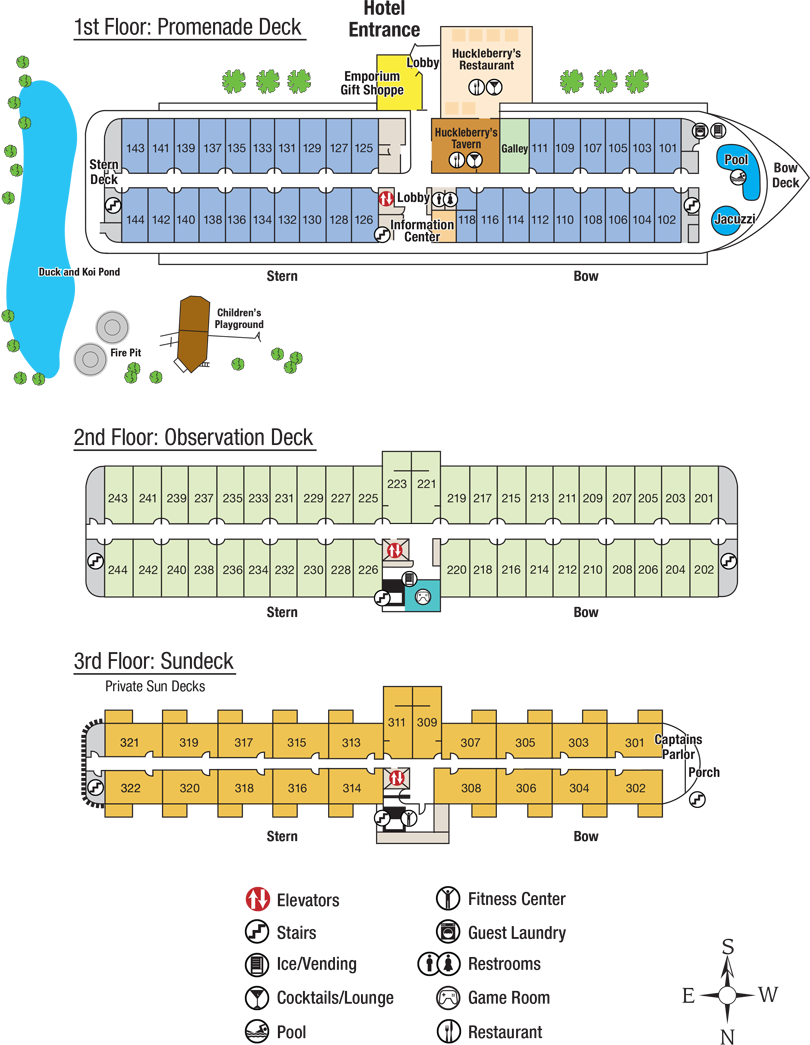 Fulton Steamboat Inn Floor Plan